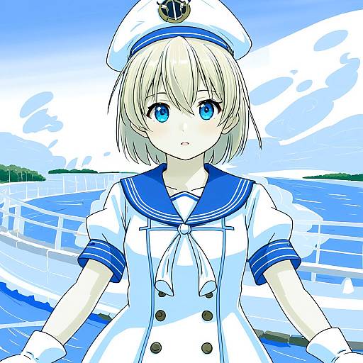 Illustration of Janus (kancolle), kantai collection in the style of Yagisaka seto