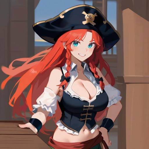 Hong Meiling in Pirate Costume at Sunset