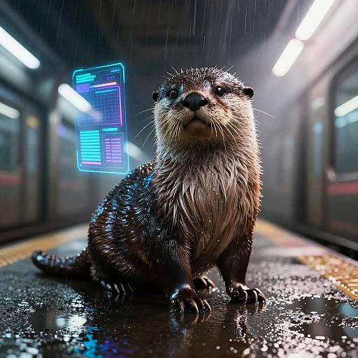 Cyber Grunge Otter Infiltrator Scene