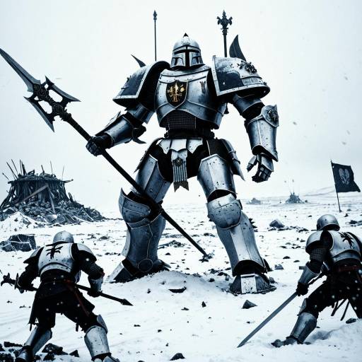 Imperial Knight in Battle on Icy Tundra