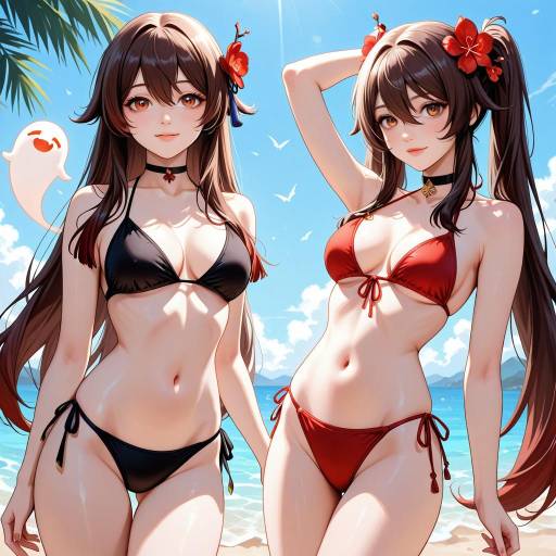 Genshin Impact Girl in Swimsuit