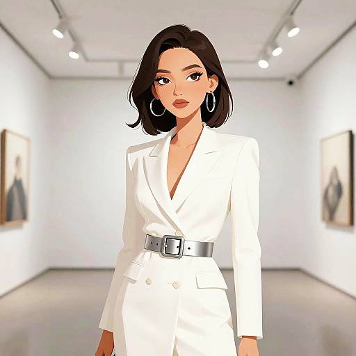 Confident Woman in Modern Glam Fashion