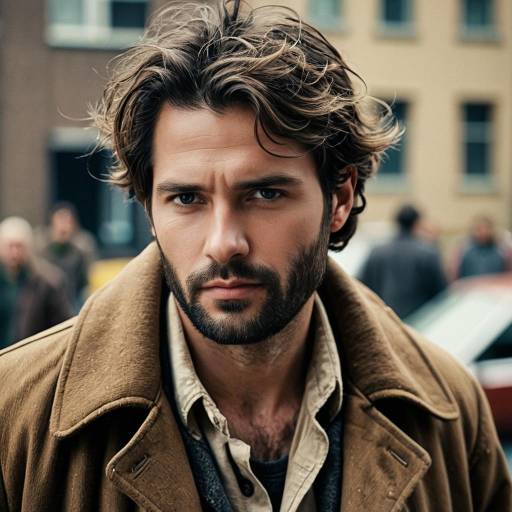 Disheveled Working-Class Man in Bokeh