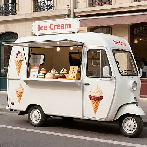 French Ice Cream Pastry Food Truck