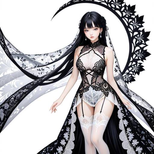 Ethereal Elegance: Raven-Black Beauty Ethereal Elegance: Raven-Black Beauty