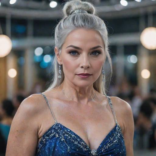 Elegant Portrait of a Grey-Haired Woman Elegant Portrait of a Grey-Haired Woman