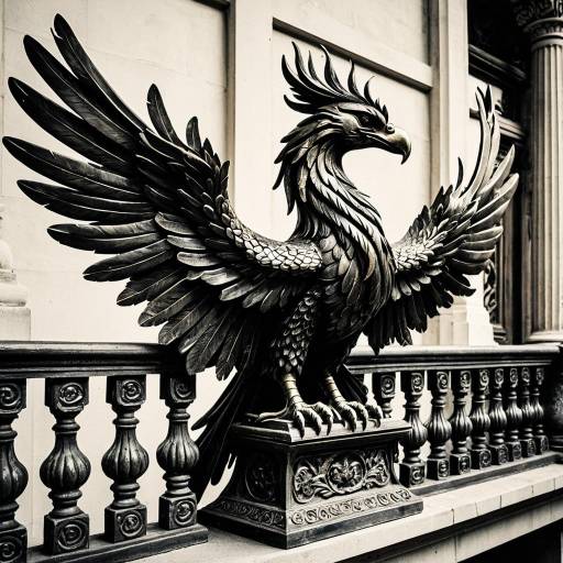Majestic Phoenix Metal Sculpture Art