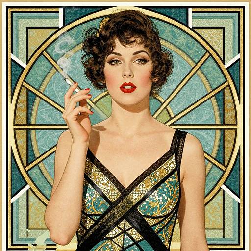 Vintage Art Deco Smoking Advertisement