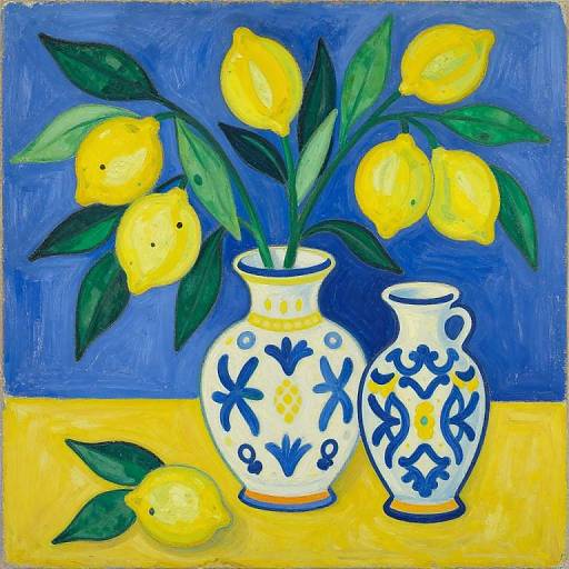 Fauvist Still Life with Lemons