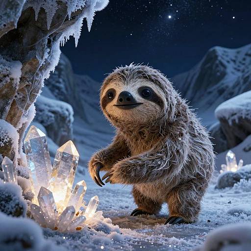 Sid the Sloth in Frosty Crystal Cave