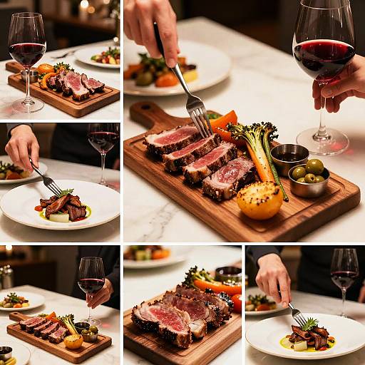 Vibrant Gourmet Meal Collage