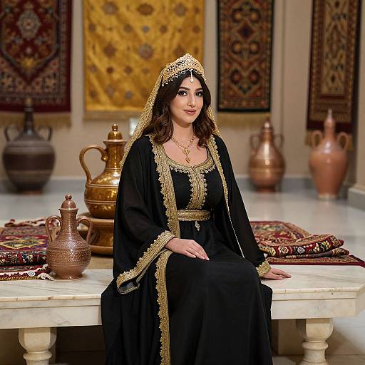 Regal Emirati Woman in Heritage Museum