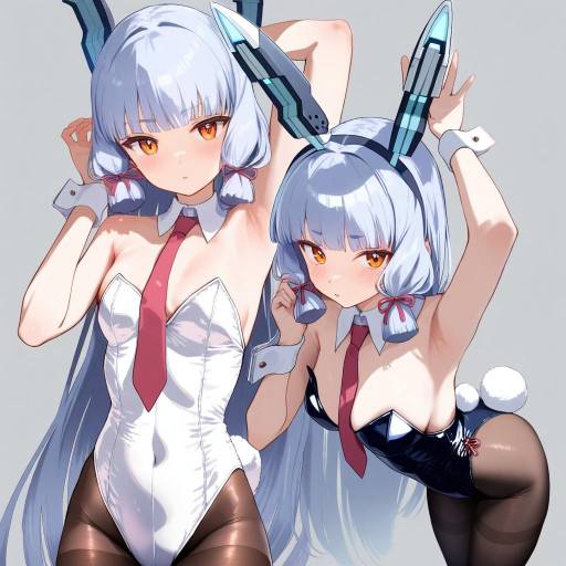 Playful Bunny Girl with Multiple Views