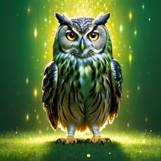 Majestic Owl in a Dreamy Setting Majestic Owl in a Dreamy Setting