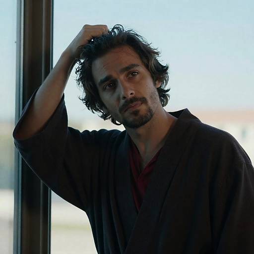 Curious Man by the Window