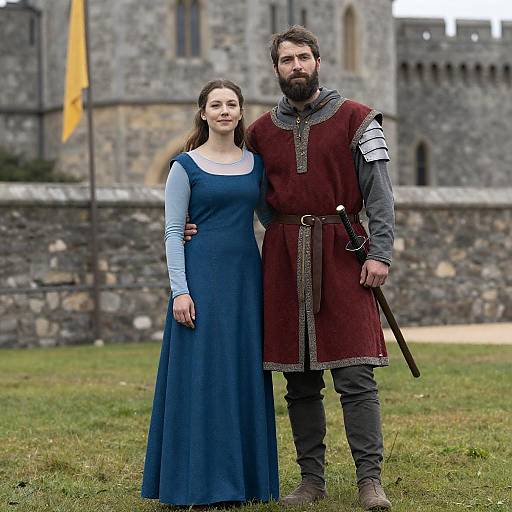 Romantic Outdoor Portrait by Castle