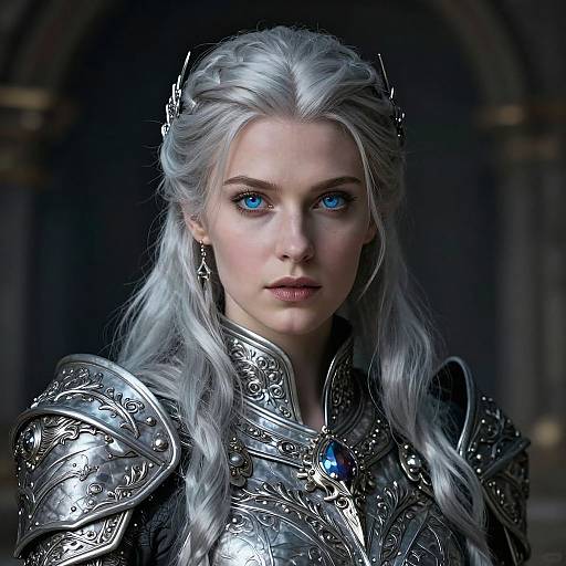 Regal Warrior Queen Portrait