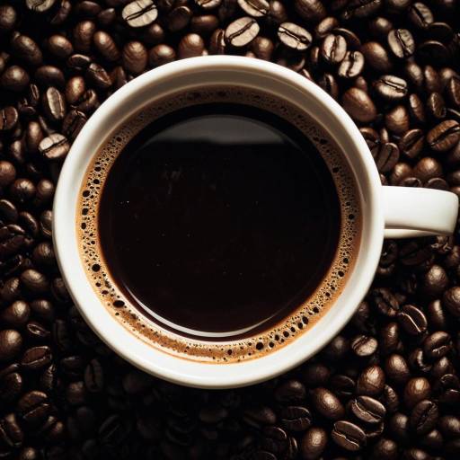 Cup of Coffee with Coffee Beans