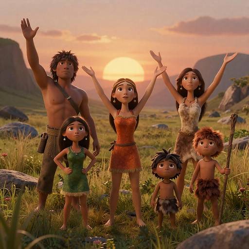 Prehistoric Characters in Sunset Valley