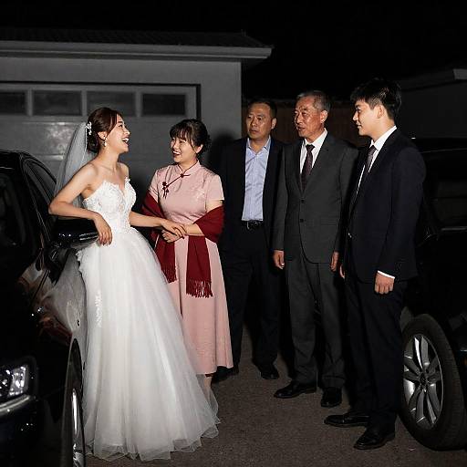 Joyful Nighttime Wedding Celebration