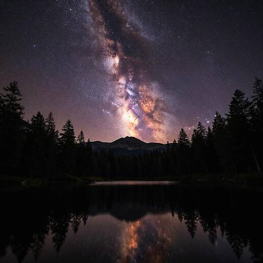 Milky Way Over Alpine Lake