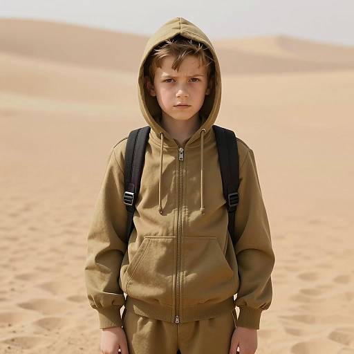 Kid in Safari Costume Portrait