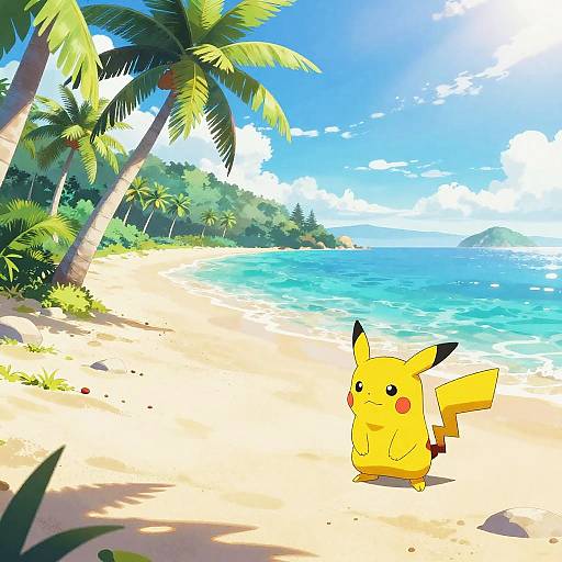 Tropical Beach Pokemon Scenery
