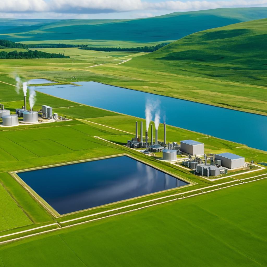 Stunning Geothermal Power Plant Landscape