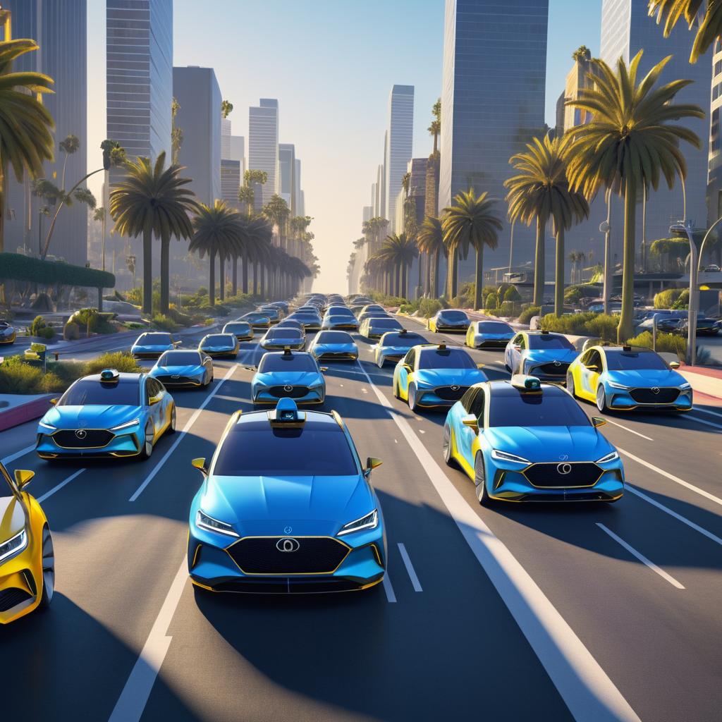 Hyper-Realistic LA Traffic with Autonomous Taxis