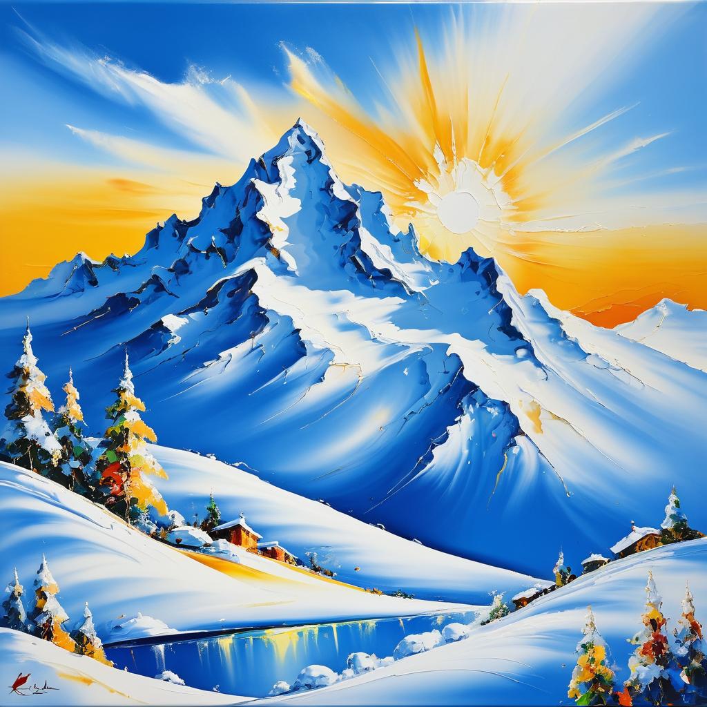 Surreal Snowy Mountains by Dali