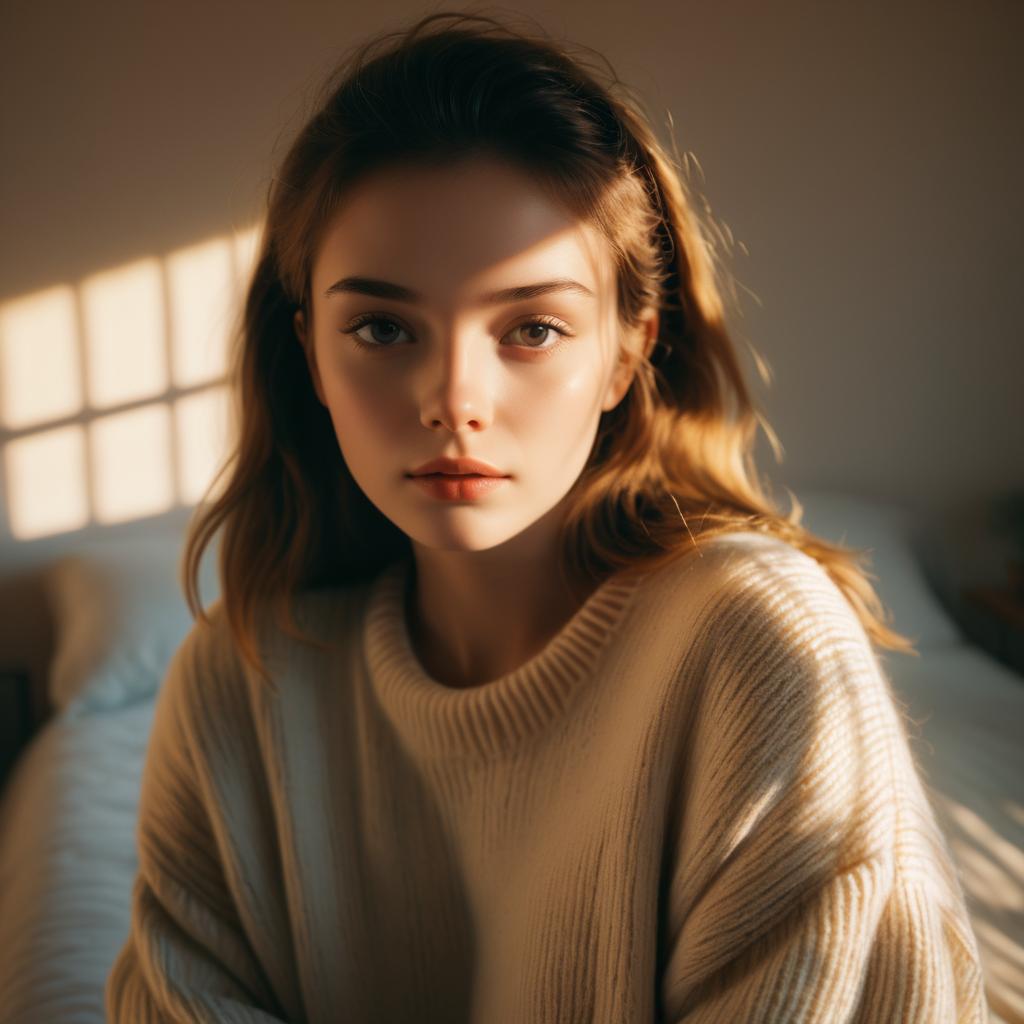 Radiant Portrait of a Young Girl