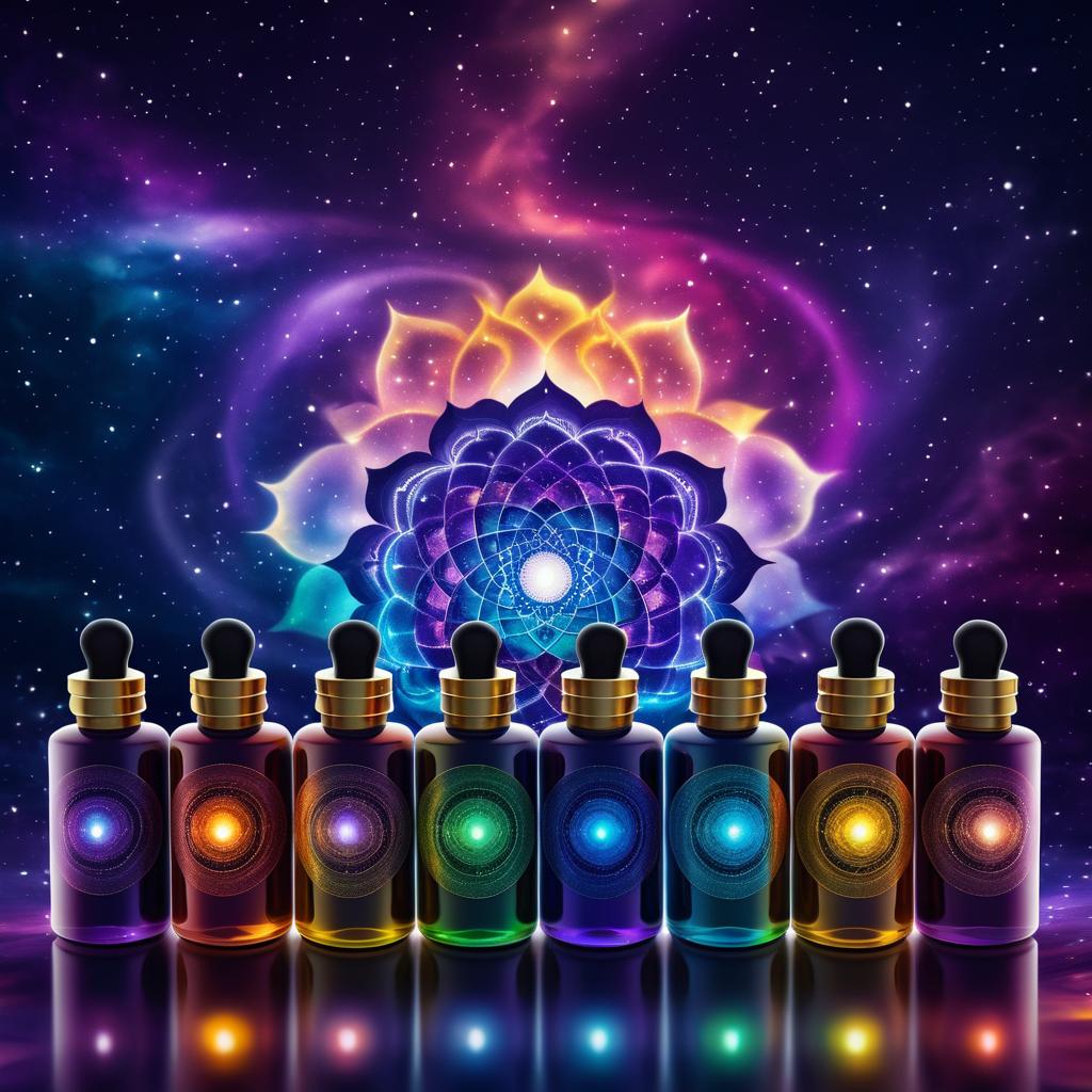 Ultra-Realistic Chakra Essential Oil Glamour