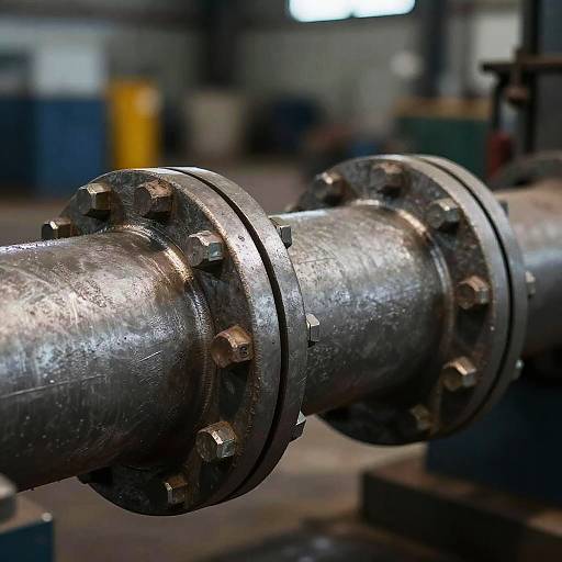 Industrial Pipe Joint Close-Up Detail