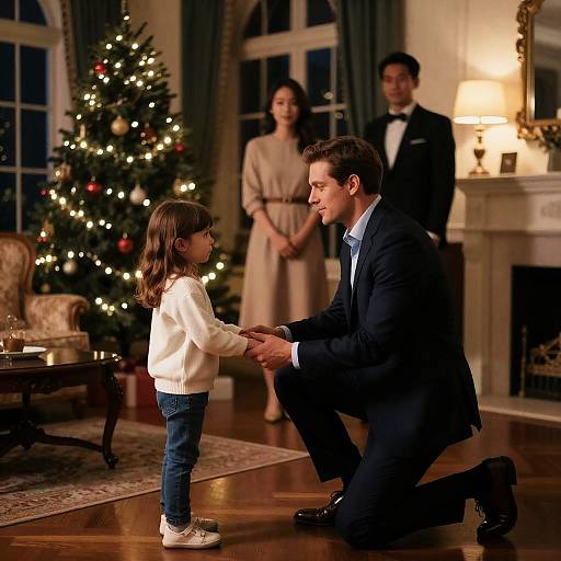 Elegant Evening in a Living Room