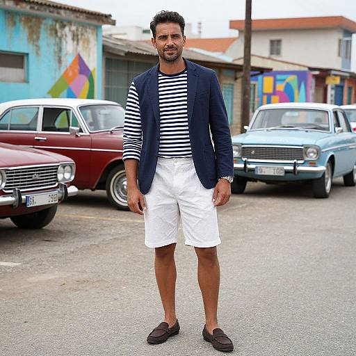 Stylish Man by Vintage Cars