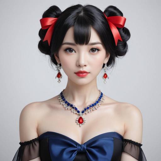 Elegant Portrait of a Jewelry-clad Woman