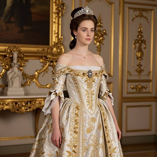 Elegant 18th Century French Court Gown