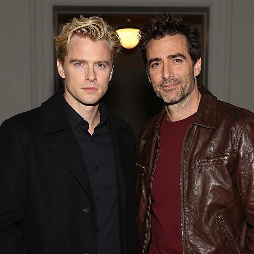 Intense Gaze: Two Men Portrait