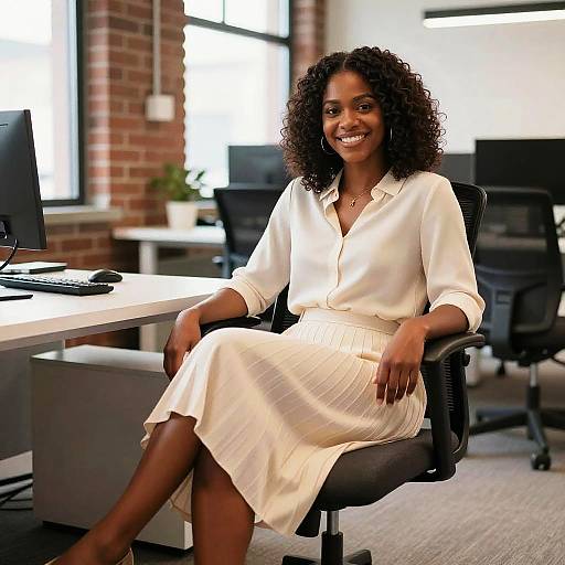 Warm Corporate Portrait of Black Professional