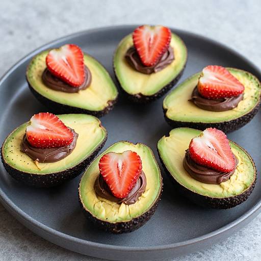 Chocolate Avocado Strawberry Dessert Platter