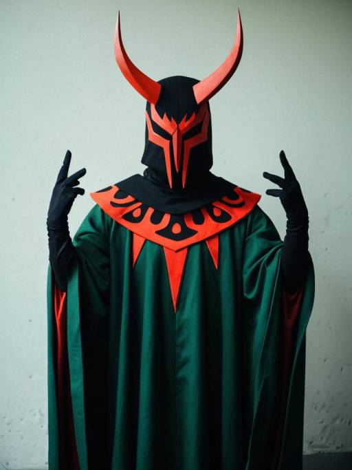 Man in Aku Cosplay Costume