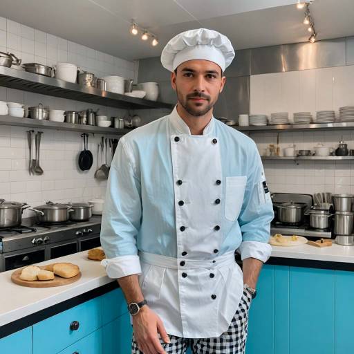 Stylish Chef in Cozy Café Setting