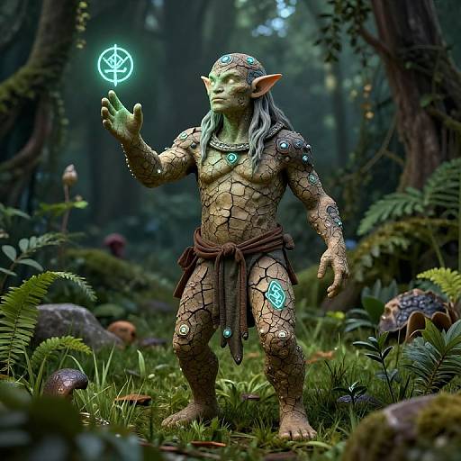 Earth Genasi Druid Commanding Nature