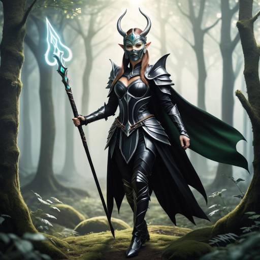 Elegant Fairy Queen in Norse Armor