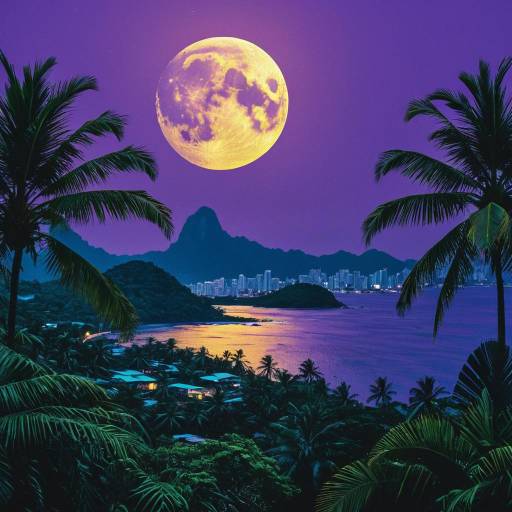 Enchanted Island Under a Golden Moon Enchanted Island Under a Golden Moon