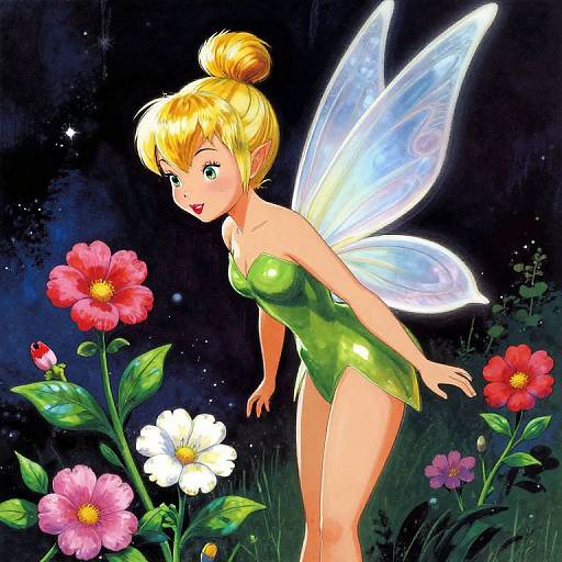 Vibrant Magical Tinker Bell Art