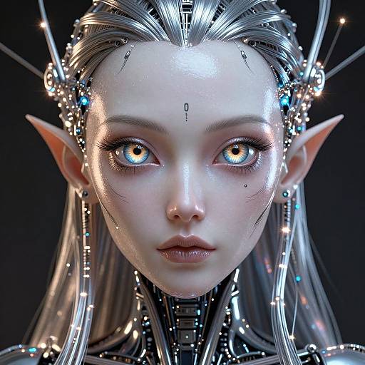 Futuristic Cyborg Portrait Masterpiece