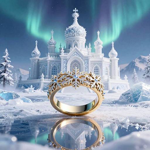 Winter Palace Ring with Northern Lights