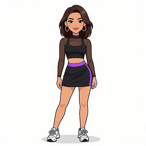 Sporty Chic Woman in Stylish Outfit