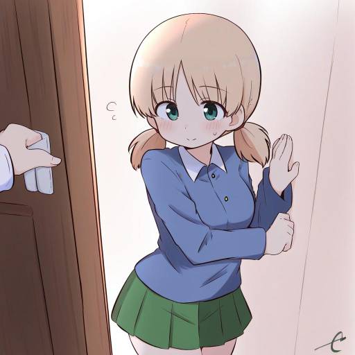 Illustration of Aki (girls und panzer), girls und panzer in the style of Kujou karasuma